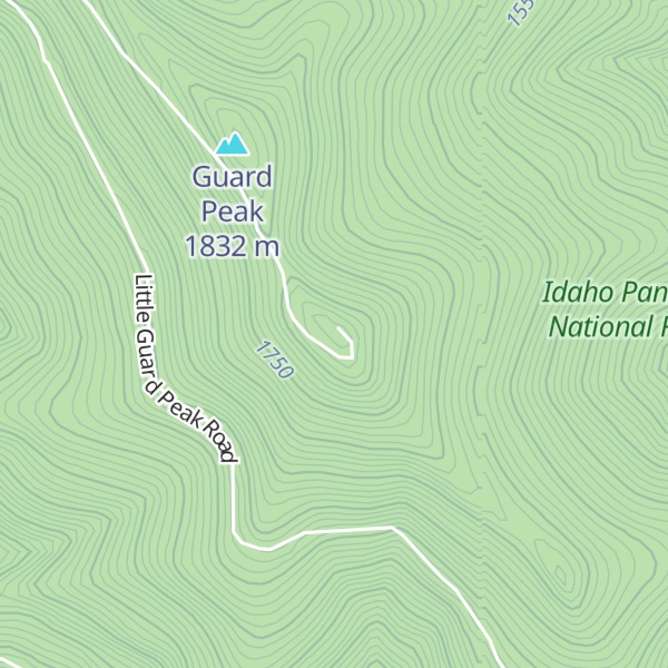 Map of Little Guard Peak