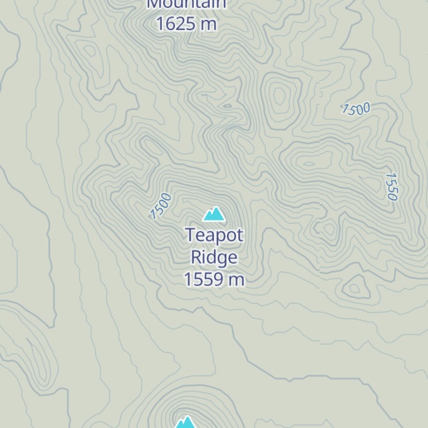 Map of Teapot Ridge