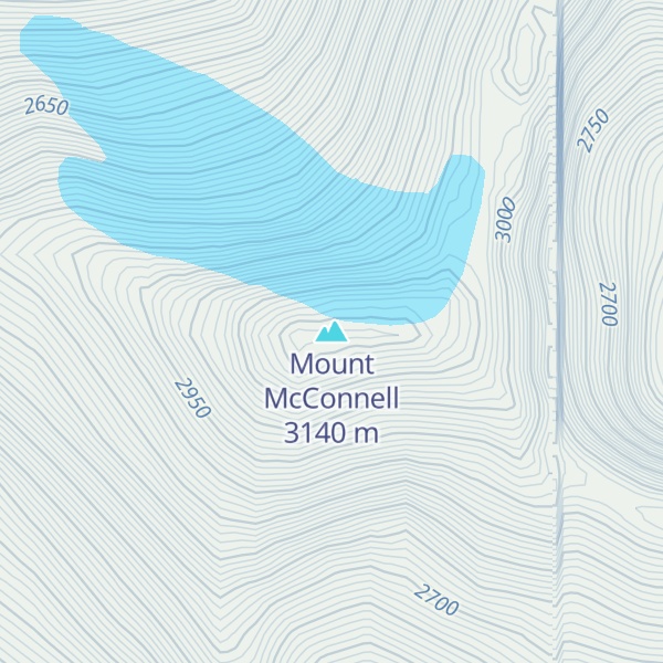 Map of Mount McConnell