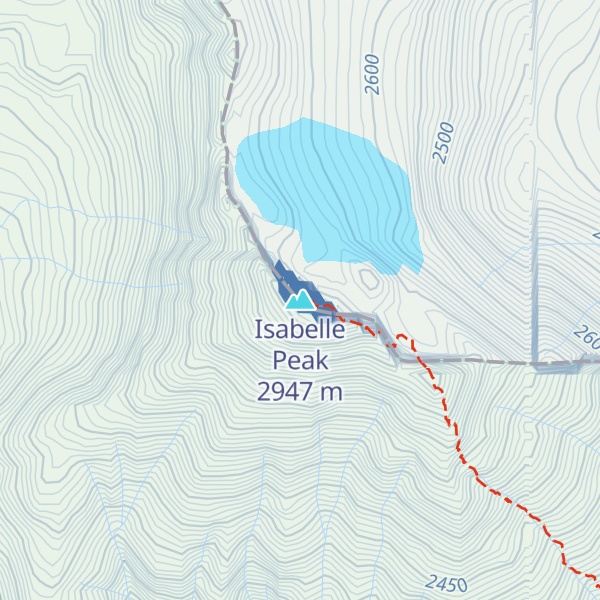 Map of Isabelle Peak
