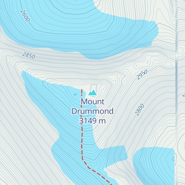 Map of Mount Drummond
