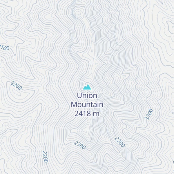 Map of Union Mountain