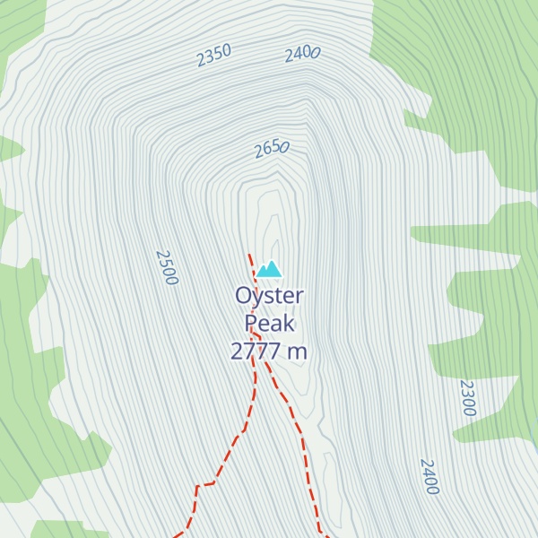 Map of Oyster Peak