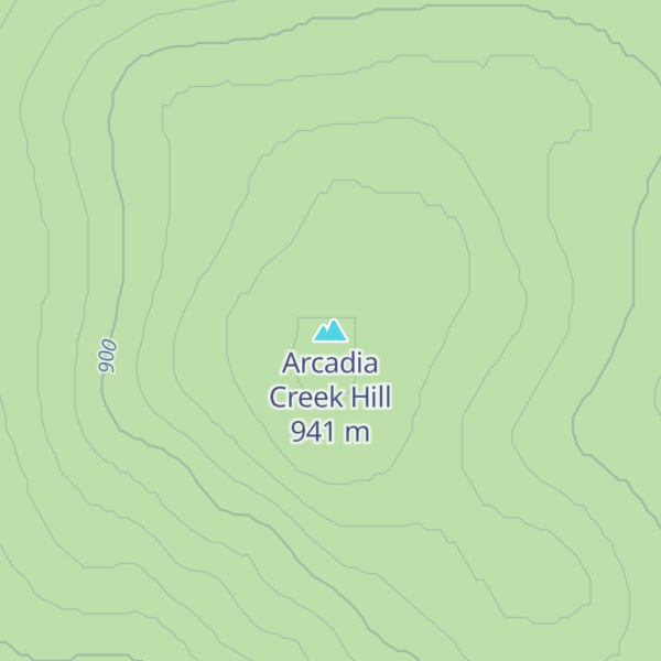 Map of Arcadia Creek Hill