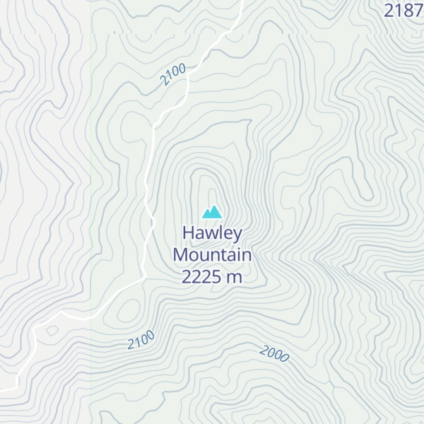 Map of Hawley Mountain