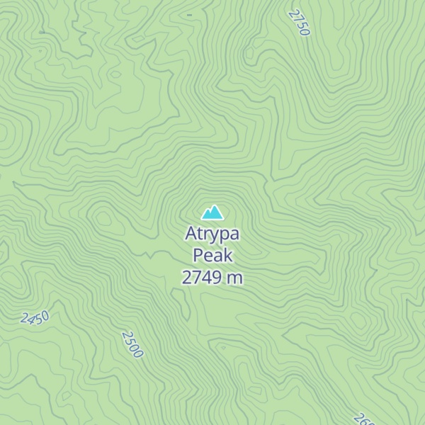 Map of Atrypa Peak