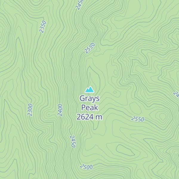 Map of Grays Peak