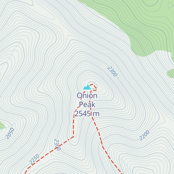 Map of Onion Peak