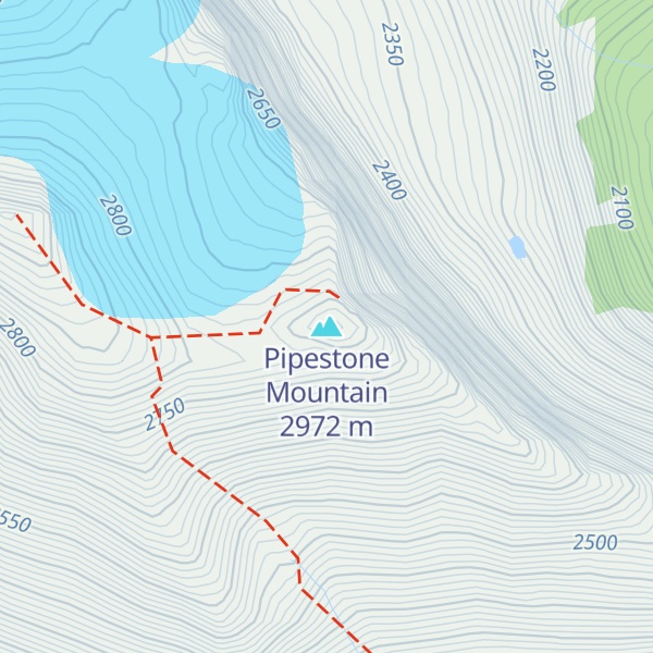 Map of Pipestone Mountain