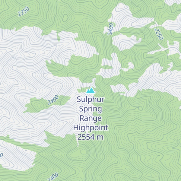 Map of Sulphur Spring Range Highpoint