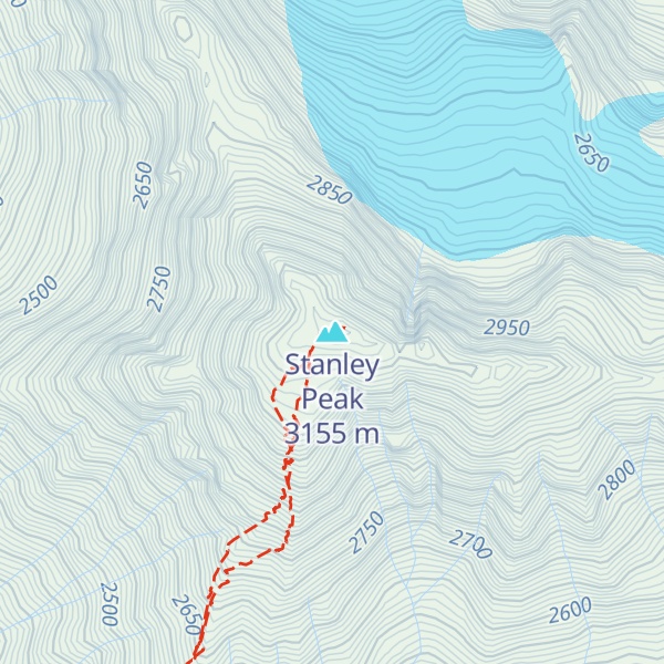Map of Stanley Peak