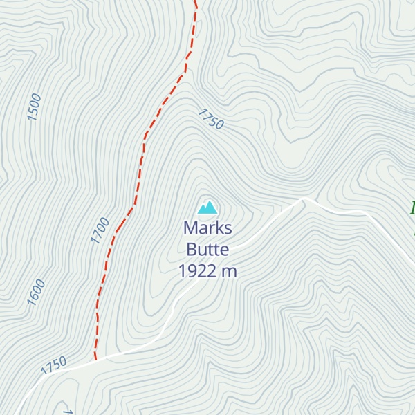 Map of Marks Butte
