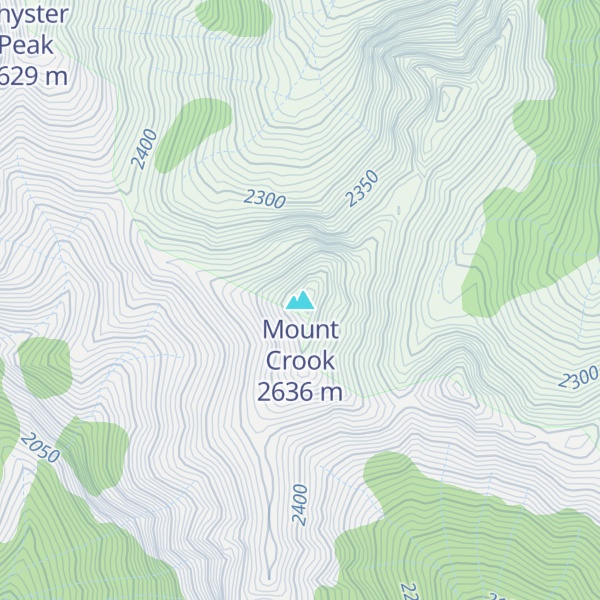 Map of Mount Crook