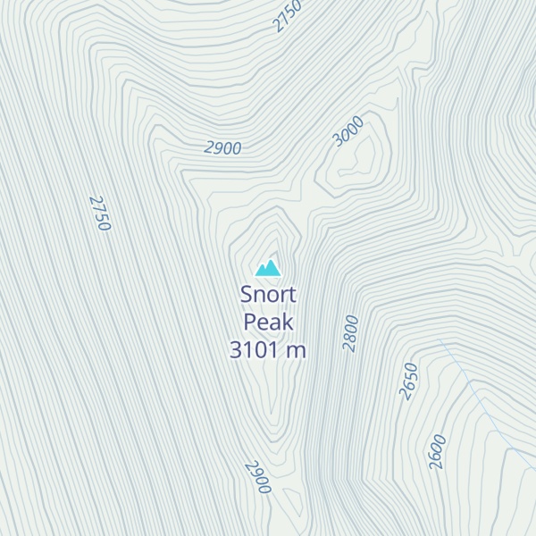 Map of Snort Peak