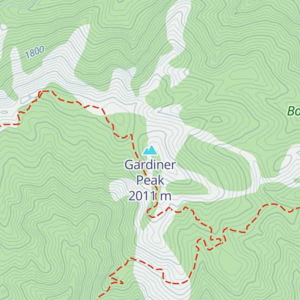 Map of Gardiner Peak
