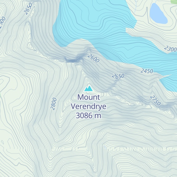Map of Mount Verendrye