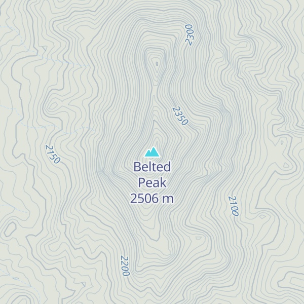 Map of Belted Peak