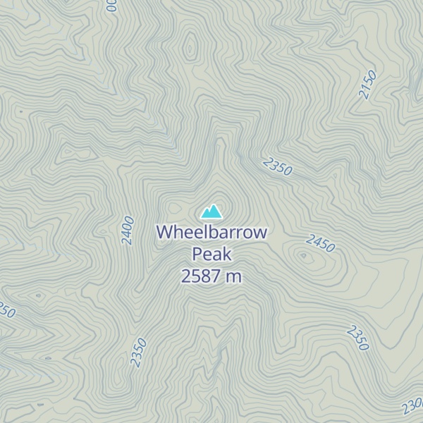 Map of Wheelbarrow Peak