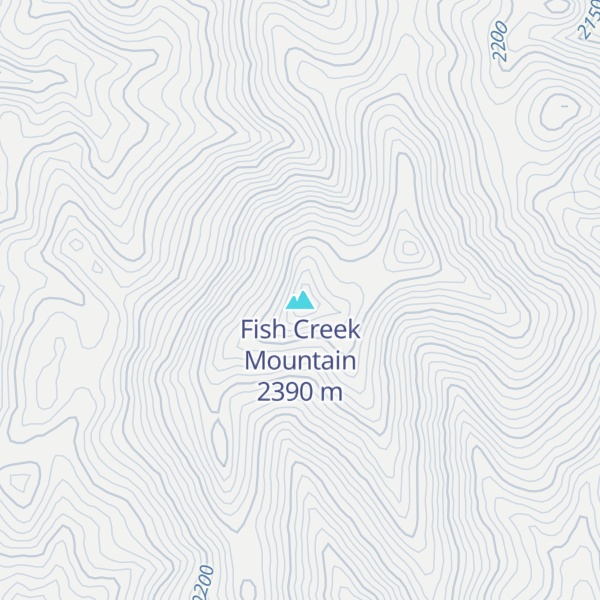 Map of Fish Creek Mountain