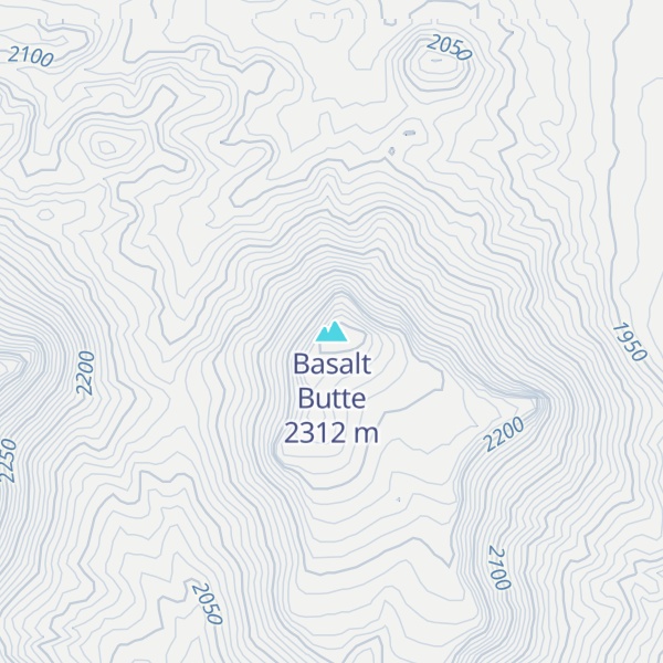 Map of Basalt Butte