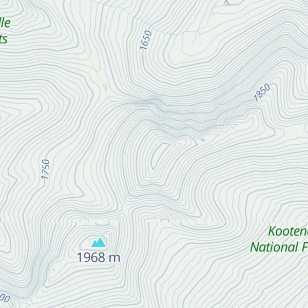 Map of Benning Mountain