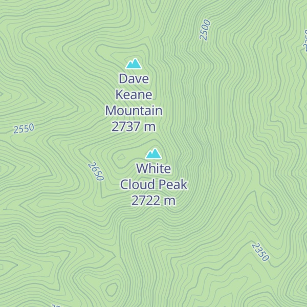 Map of White Cloud Peak