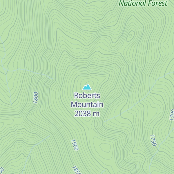 Map of Roberts Mountain