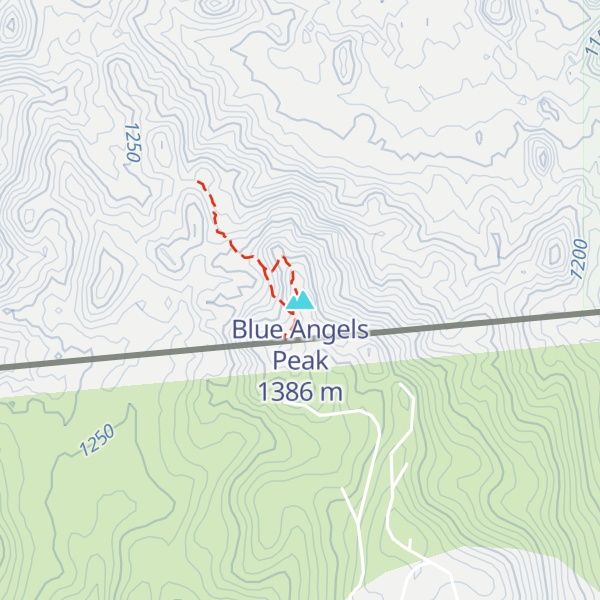 Map of Blue Angels Peak