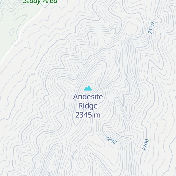 Map of Andesite Ridge