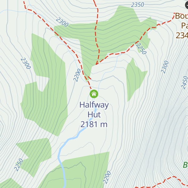 Map of Halfway Hut