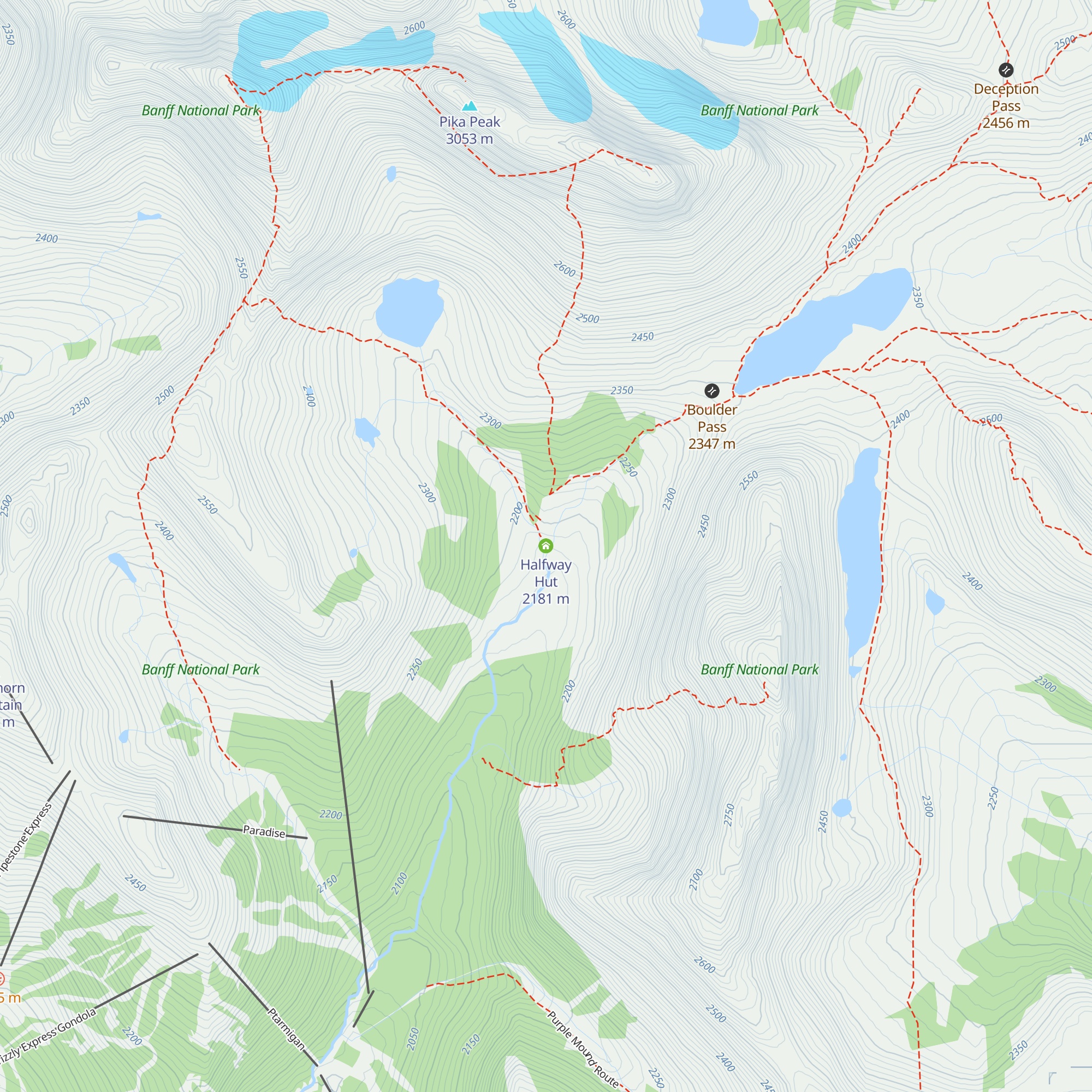 Halfway Hut map
