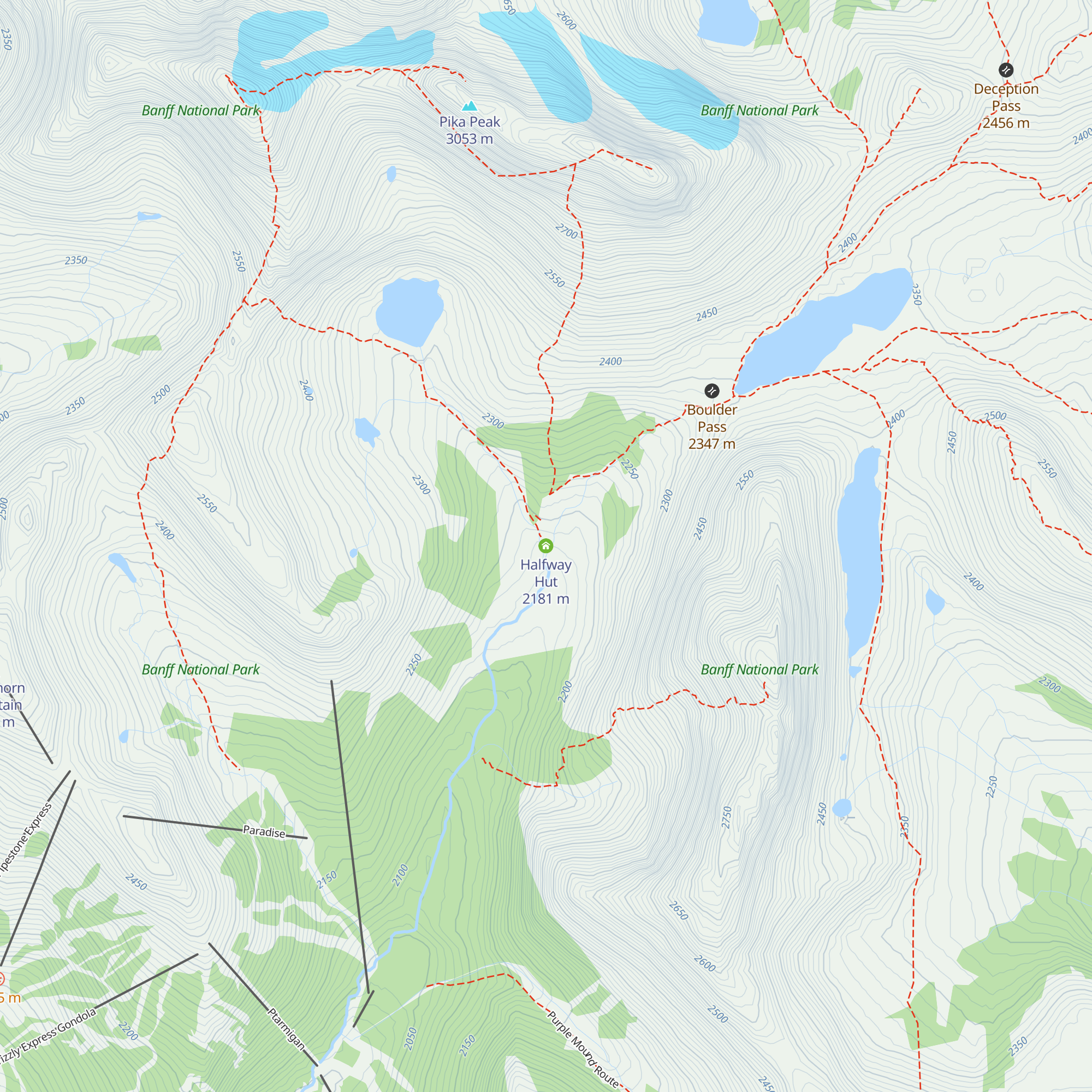 Halfway Hut map