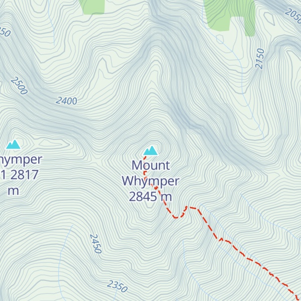 Map of Mount Whymper