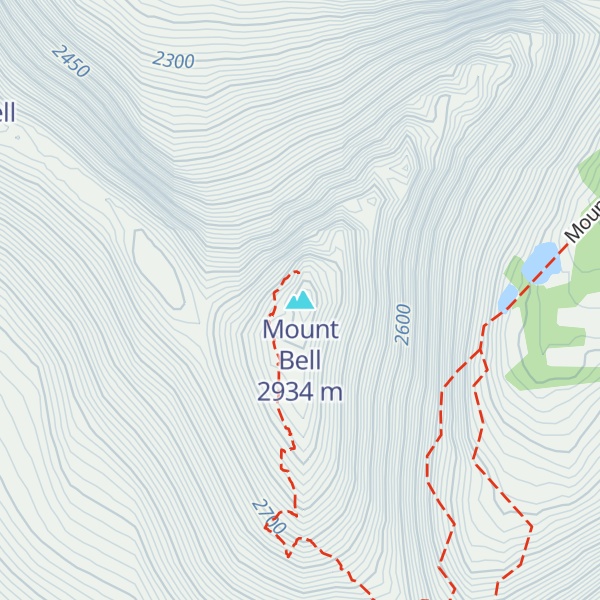 Map of Mount Bell