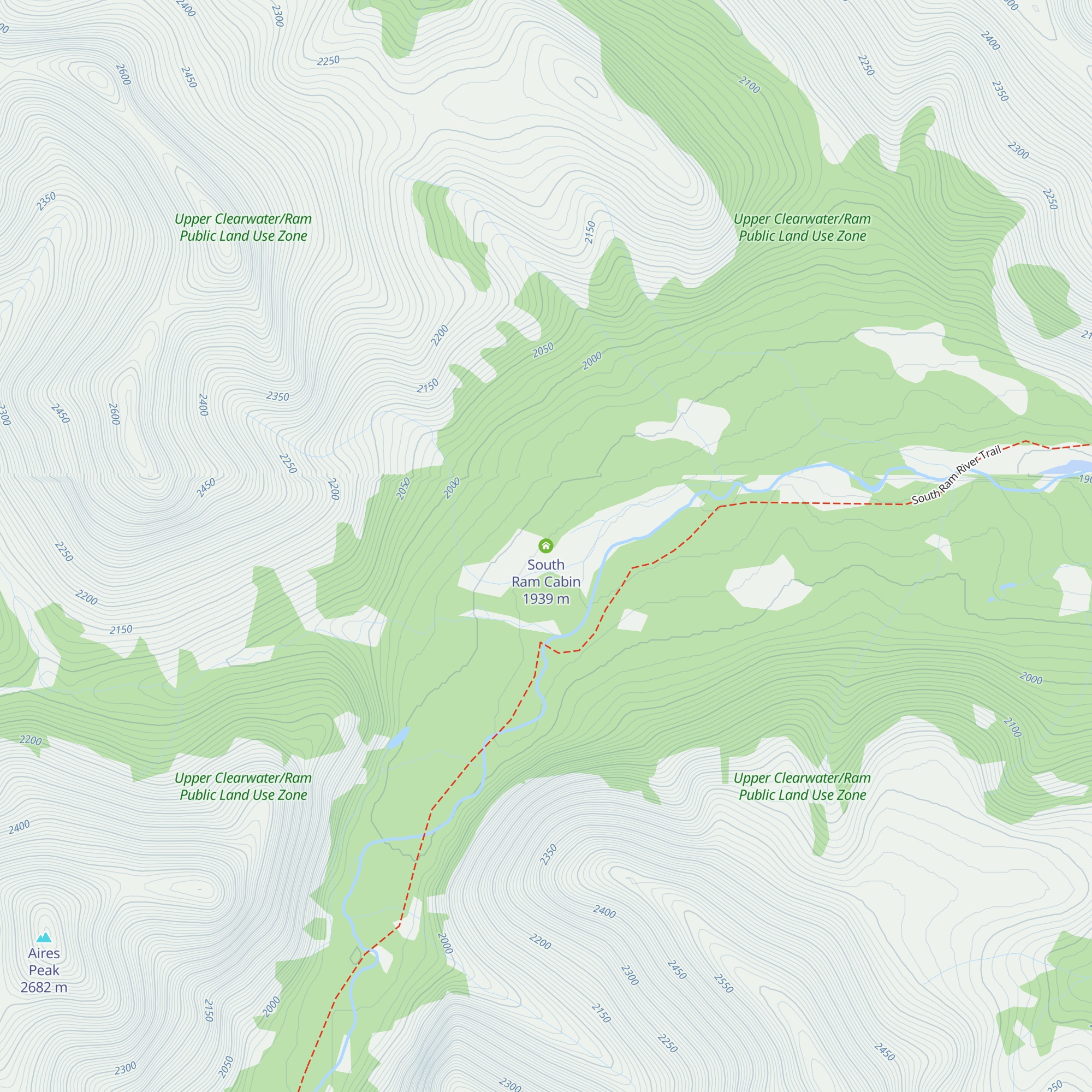 South Ram Cabin map