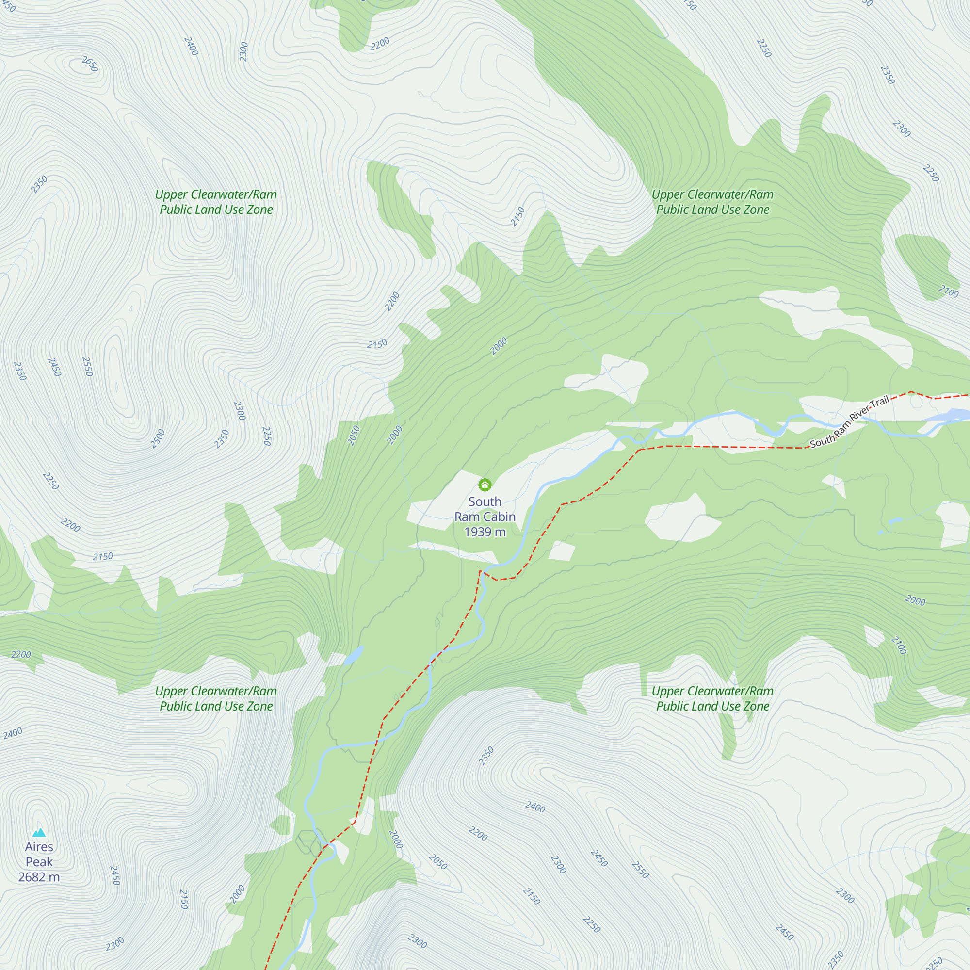 South Ram Cabin map