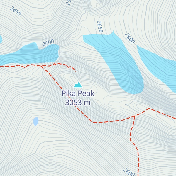 Map of East Pika Peak