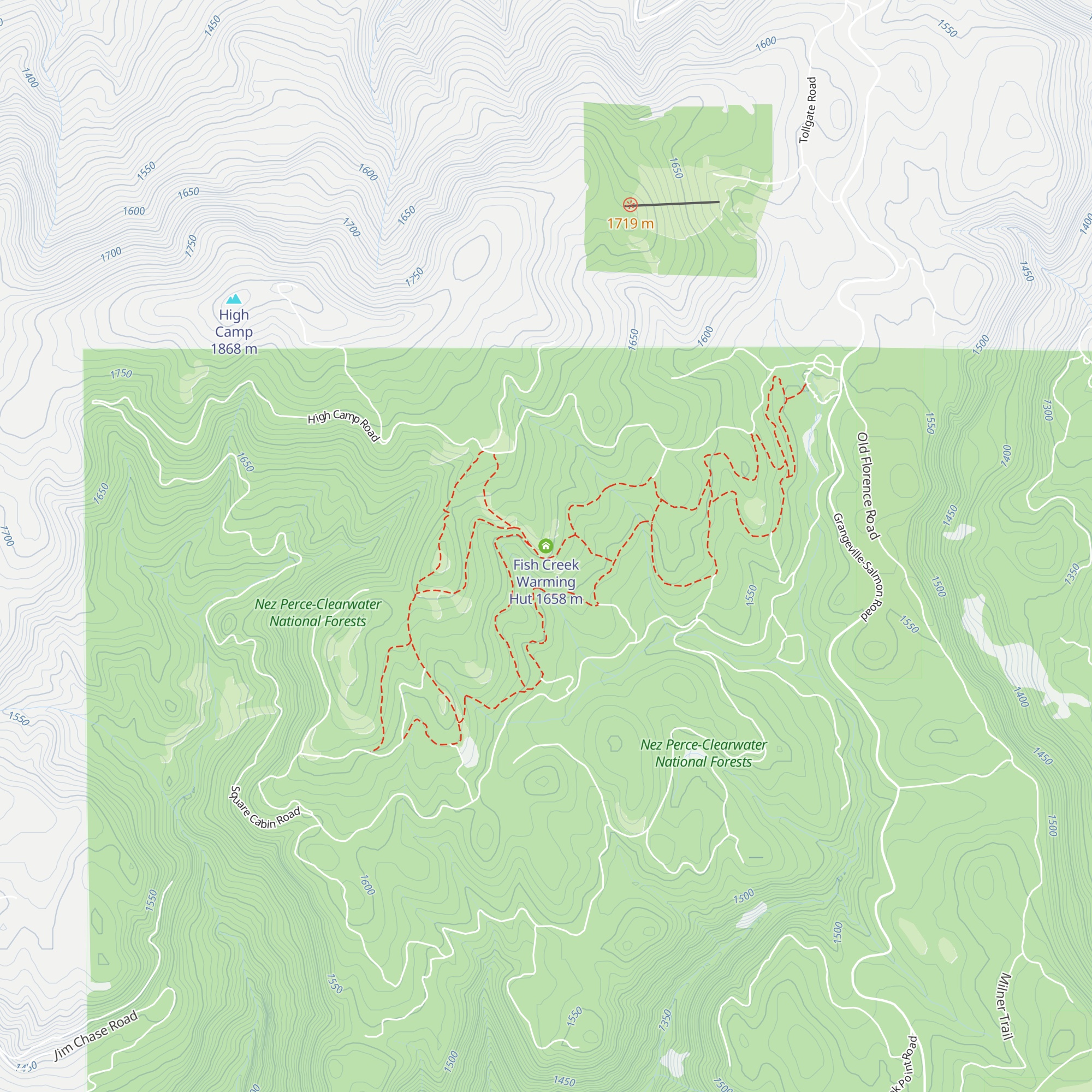 Fish Creek Warming Hut map
