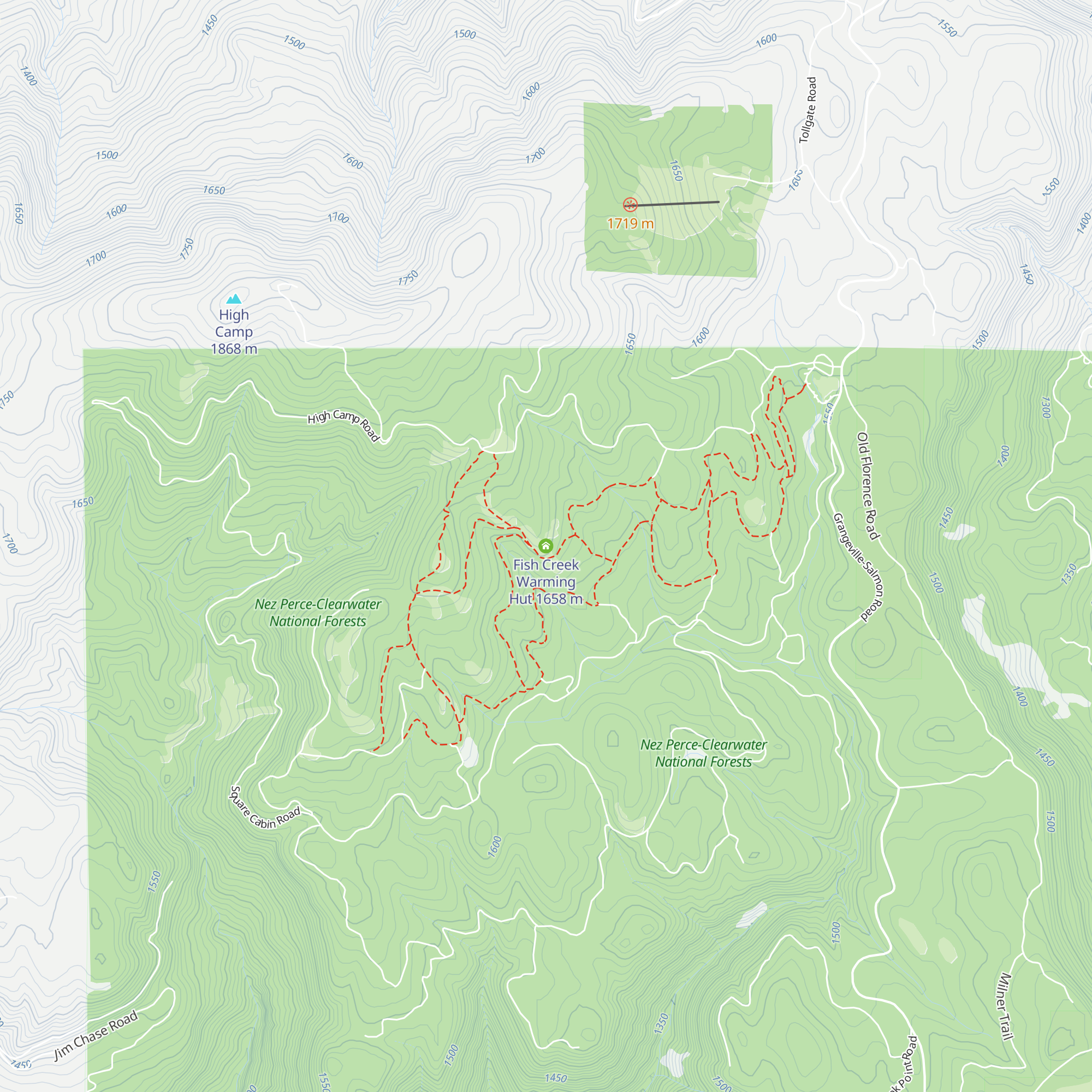 Fish Creek Warming Hut map
