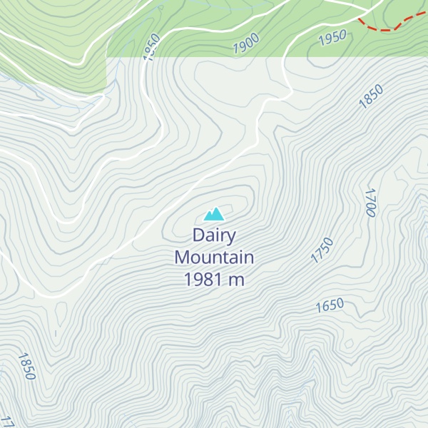 Map of Dairy Mountain
