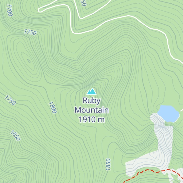 Map of Ruby Mountain