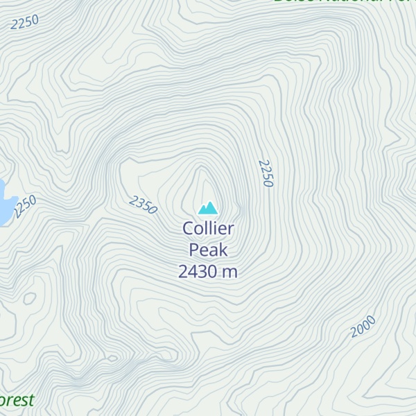 Map of Collier Peak