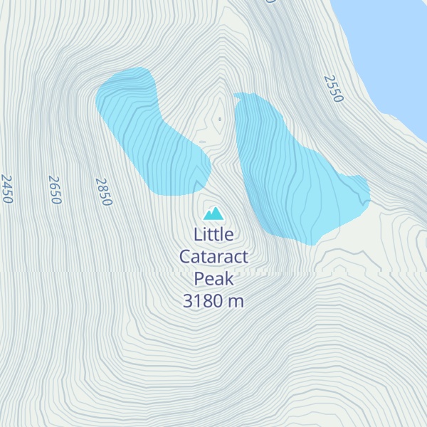 Map of Little Cataract Peak