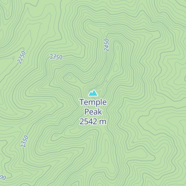 Map of Temple Peak