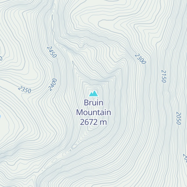 Map of Bruin Mountain