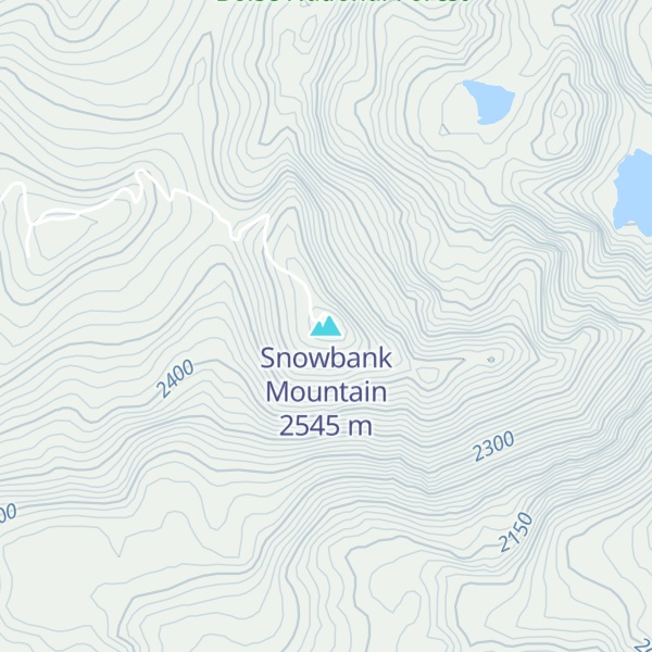 Map of Snowbank Mountain