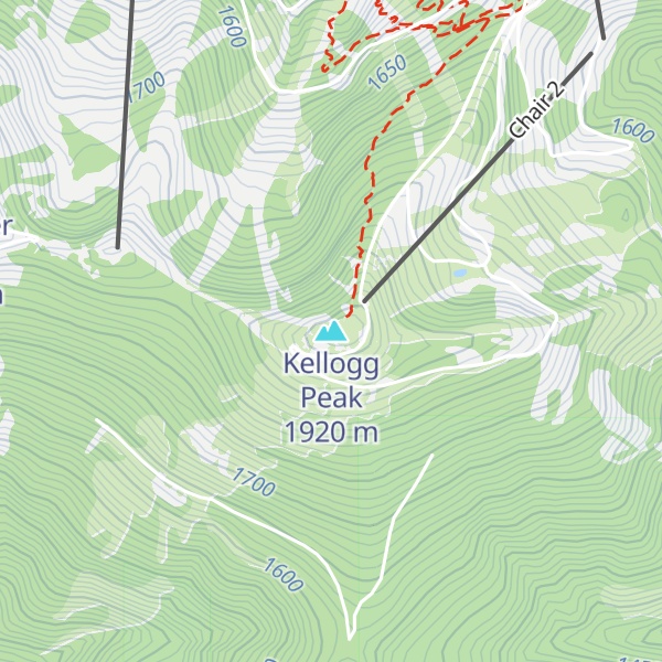 Map of Kellogg Peak