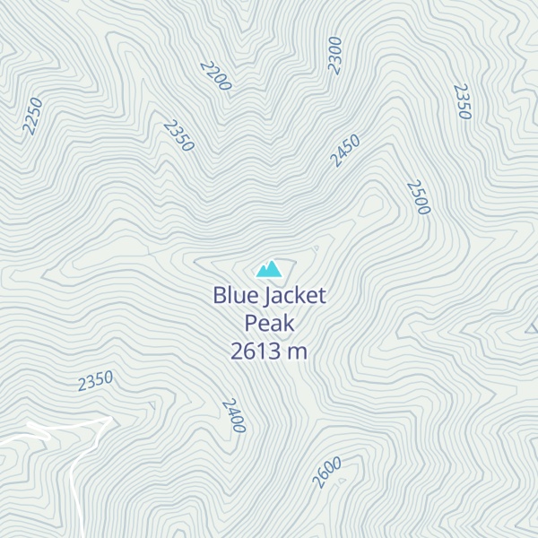 Map of Blue Jacket Peak