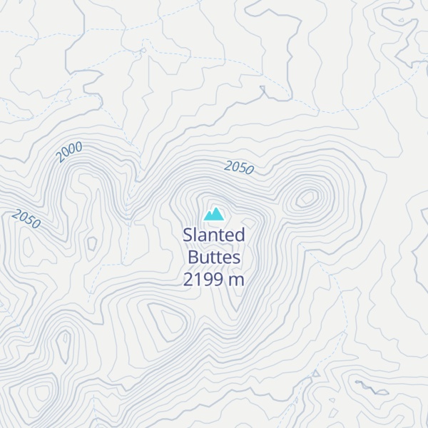Map of Slanted Buttes