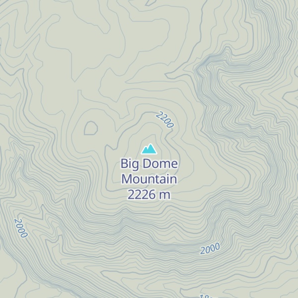 Map of Big Dome Mountain